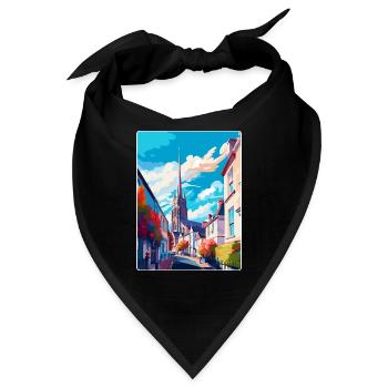 Truro England UK Vintage Reiseposter Wandkunst - Bandana - Schwarz - Vorne