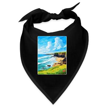 Bude Cornwall, England, Vereinigtes Königreich, Reiseposter, Souvenir - Bandana - Schwarz - Vorne