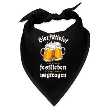 Bieraktivist - Bier - Festzelt - wegtragen - Bandana - Schwarz - Vorne