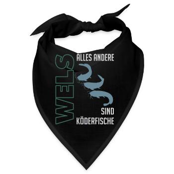 Wels angeln Waller fischen Sportfischen auf Wels - Bandana - Schwarz - Vorne