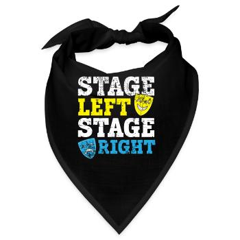 Bühne links Bühne rechts Theater Schauspieler Broa - Bandana - Schwarz - Vorne