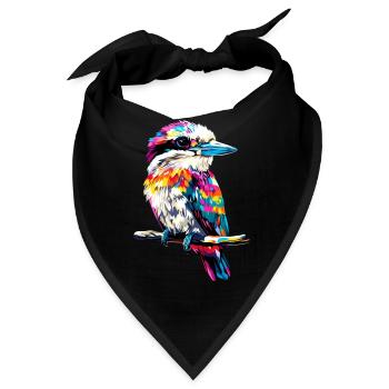 Kookaburra Jägerliest Lachender Hans Süßer Vogel - Bandana - Schwarz - Vorne