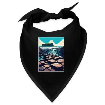 Giant S Causeway Nordirland Reiseposter - Bandana - Schwarz - Vorne