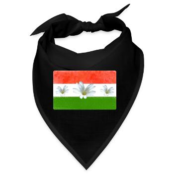 Ungarn Fahne ungarische Flagge - Bandana - Schwarz - Vorne