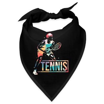 Flinker Tennisspieler Rasentennis - Bandana - Schwarz - Vorne