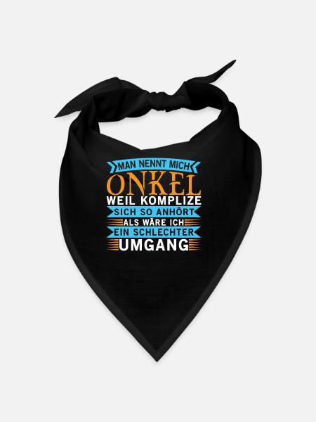 Man Nennt Mich Onkel Komplize Spruch Lustig - Bandana - Schwarz