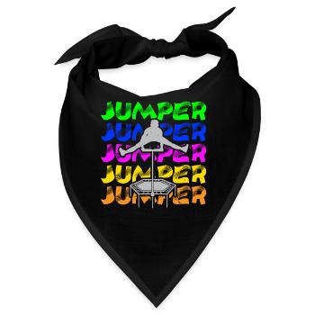 Trampolinspringen Trampolin Trampolin Trampolinspr - Bandana - Schwarz - Vorne