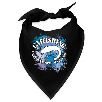 Wels Waller fischen Wels auf Farbklecksen - Bandana - Schwarz - Vorne