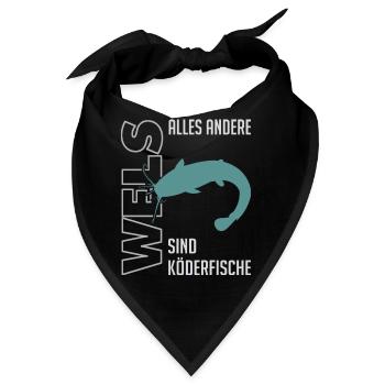 Wels angeln Waller fischen Sportfischen auf Wels - Bandana - Schwarz - Vorne