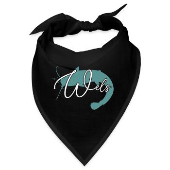 Wels Waller angeln Sportfischen Flussmonster - Bandana - Schwarz - Vorne