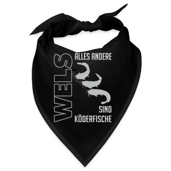 Wels angeln Waller fischen Sportfischen auf Wels - Bandana - Schwarz - Vorne