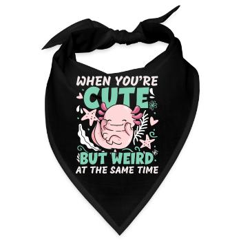Wenn du niedlich bist, aber gleichzeitig seltsam - Bandana - Schwarz - Vorne