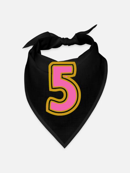5. 5 ANS. 5e ANNIVERSAIRE. ANNIVERSAIRE 5 ANS - Bandana - noir
