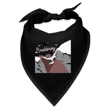 Kraftvoller Boulderer Grifftechnik - Bandana - Schwarz - Vorne