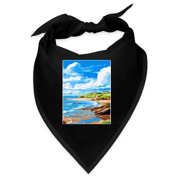 Bude Cornwall, England, Vereinigtes Königreich, Reiseposter, Souvenir - Bandana - Schwarz - Vorne