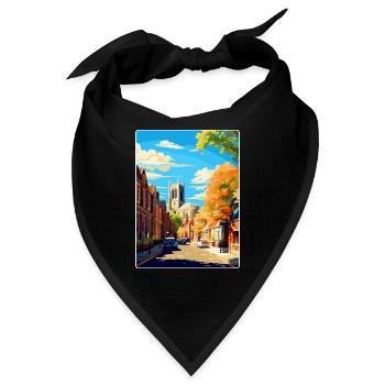 Richmond England Uk Vintage Reise Poster Souvenir - Bandana - Schwarz - Vorne