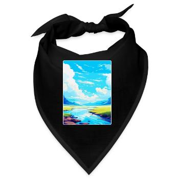 High Cup Nick Cumbria Vintage Reiseposter WPA - Bandana - Schwarz - Vorne