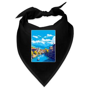 Sarajevo Bosnien Herzegowina Vintage Reiseposter - Bandana - Schwarz - Vorne