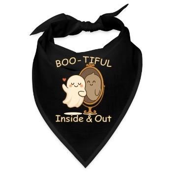 Boo-tiful Ghost – Halloween Self Love Design - Bandana - Schwarz - Vorne