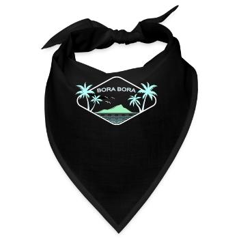 Bora Bora Inselidyll Logo - Bandana - Schwarz - Vorne
