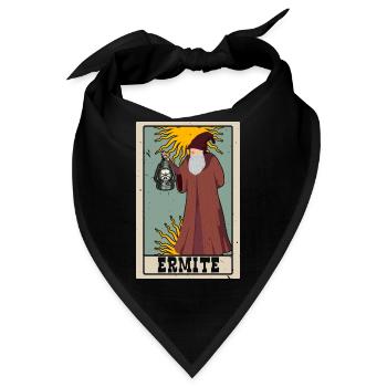 Ermite Tarotkarte Schamane Wahrsagerei - Bandana - Schwarz - Vorne
