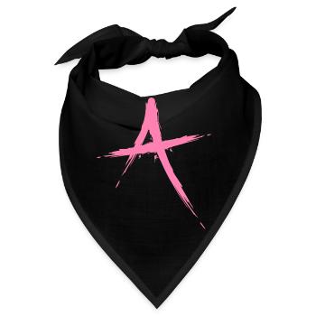 Buchstabe A Design Bürste in Rosa Pink - Bandana - Schwarz - Vorne