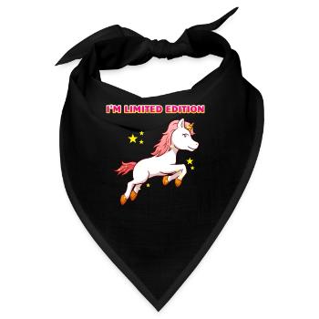 I'm Limited Edition Unicorn Einhorn Besonders - Bandana - Schwarz - Vorne