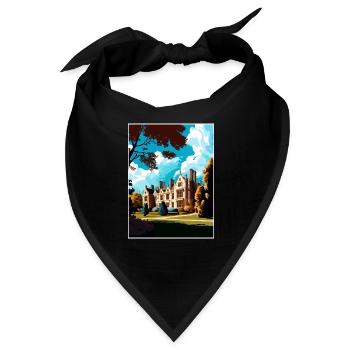 Anglesey Abbey Dekoration Vintage Reiseposter - Bandana - Schwarz - Vorne