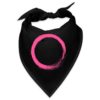 Rosa Kreis Kreisform anpassbar - Bandana - Schwarz - Vorne
