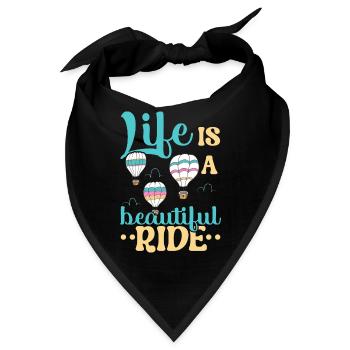 Das Leben ist eine schöne Fahrt Heißluftballon-Lie - Bandana - Schwarz - Vorne
