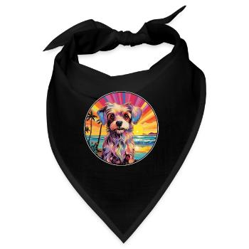 Perro de Presa Mallorquinische Hunderasse Bunte Carto - Bandana - Schwarz - Vorne