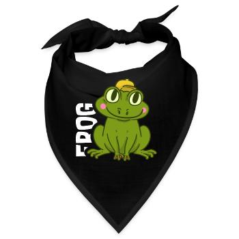 Quakender Laubfrosch Teichbewohner - Bandana - Schwarz - Vorne
