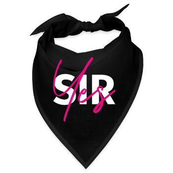 Yes, Sir! Weiß mit Pink - Bandana - Schwarz - Vorne