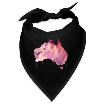 Australien Pink - Bandana - Schwarz - Vorne