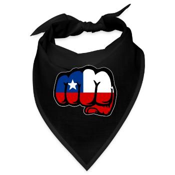 Chile Flagge Faust - Bandana - Schwarz - Vorne