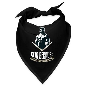 Entzückendes fröhliches Keto-Zitat - Bandana - Schwarz - Vorne