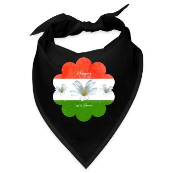 Ungarn Fahne ungarische Flagge - Bandana - Schwarz - Vorne