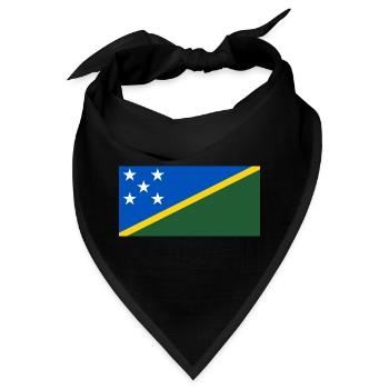 Salomoneninseln – Flagge mit Sternen und gelbem Strahl - Bandana - Schwarz - Vorne