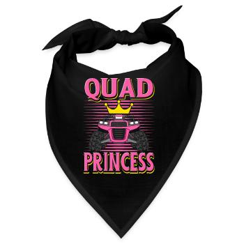 Quad Princess ATV Allrad Quad Fahren Offroad Girl - Bandana - Schwarz - Vorne