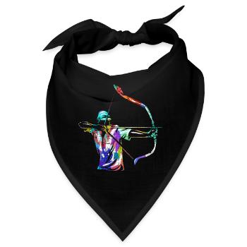 Zielsicherer Bogenschütze Turnier - Bandana - Schwarz - Vorne