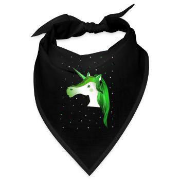 Einhorn Sternenhimmel - Bandana - Schwarz - Vorne