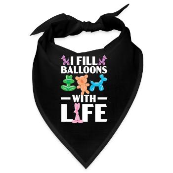Ich fülle Ballons mit Leben Ballonmodellieren - Bandana - Schwarz - Vorne