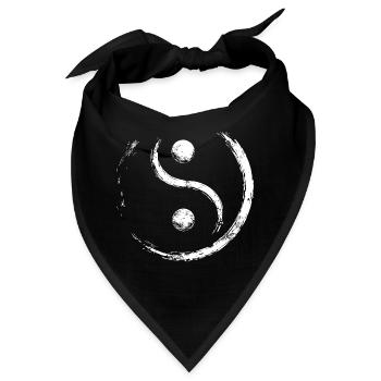 Yin and Yang Ausgleich - Bandana - Schwarz - Vorne