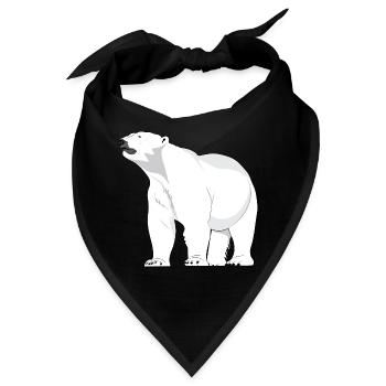 Polarbär Eisbär Nordpol - Bandana - Schwarz - Vorne
