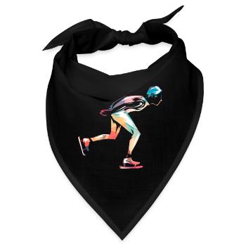 Schwebende Schlittschuhläuferin Eisbahn - Bandana - Schwarz - Vorne