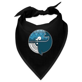 Faszinierender Walhai Ozeanbewohner - Bandana - Schwarz - Vorne