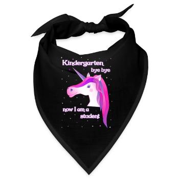 unicorn pink unicorn kindergarten student - Bandana - Schwarz - Vorne