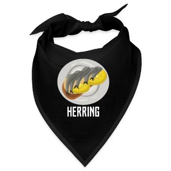 Schimmernder Hering Feinschmecker - Bandana - Schwarz - Vorne