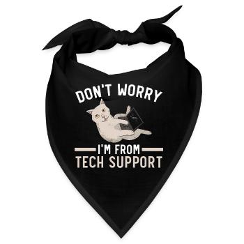 Keine Sorge, ich bin vom technischen Support - Bandana - Schwarz - Vorne