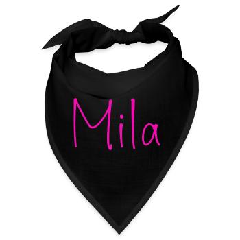Mila Neon Script - Bandana - Schwarz - Vorne